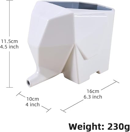 This charming, white elephant-shaped watering can doubles as a quirky Elephant Drainer, measuring 11.5 cm tall, 10 cm wide, and 16 cm long. Weighing just 230g, it’s perfect for adding a whimsical touch to your kitchen storage solutions.
