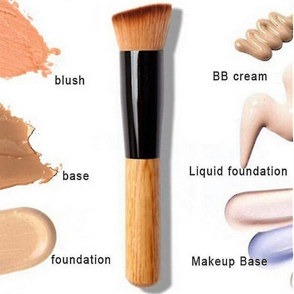 Liquid Foundation Makeup Brush – Soft Bristles for Smooth, Streak-Free Blending | Wooden Handle | Professional Face Makeup Applicator