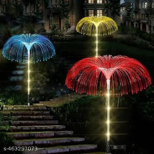 2 Pcs Solar Decorative Jellyfish LightColor Changing Waterproof Outdoor Garden Light