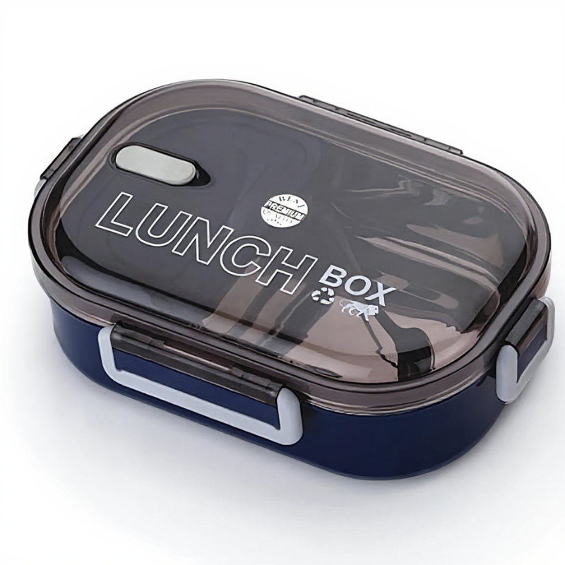 Stainless Steel Insulated School Time Lunch Box – Keeps Food Warm for School & Office Meals (Random Color – Pack of 1)