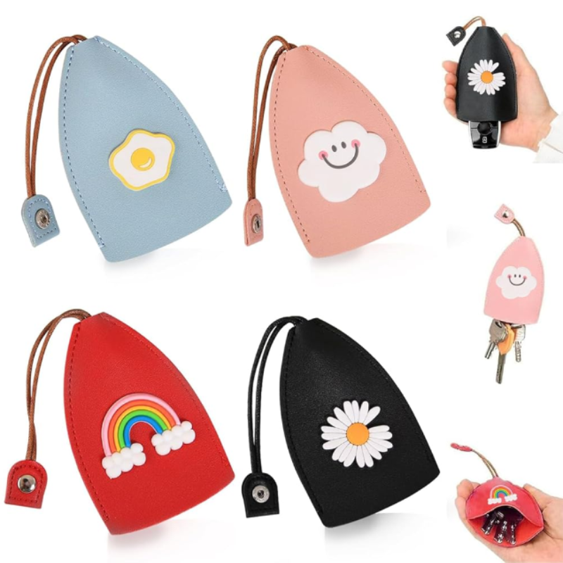 PU Leather Key Holder Cover - Stylish Protective Case for Keys ( Pack of 1 )