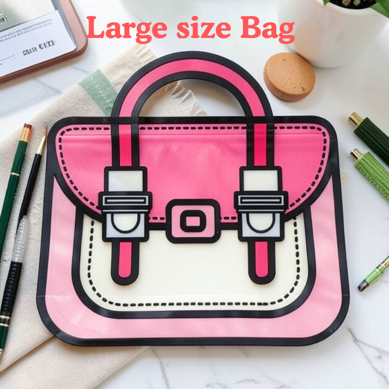 Large Party Favor Bag with Handle – Durable Plastic Goodie Bag for Candy, Cookies, Snacks, Jewelry & Return Gifts (Pack of 1)