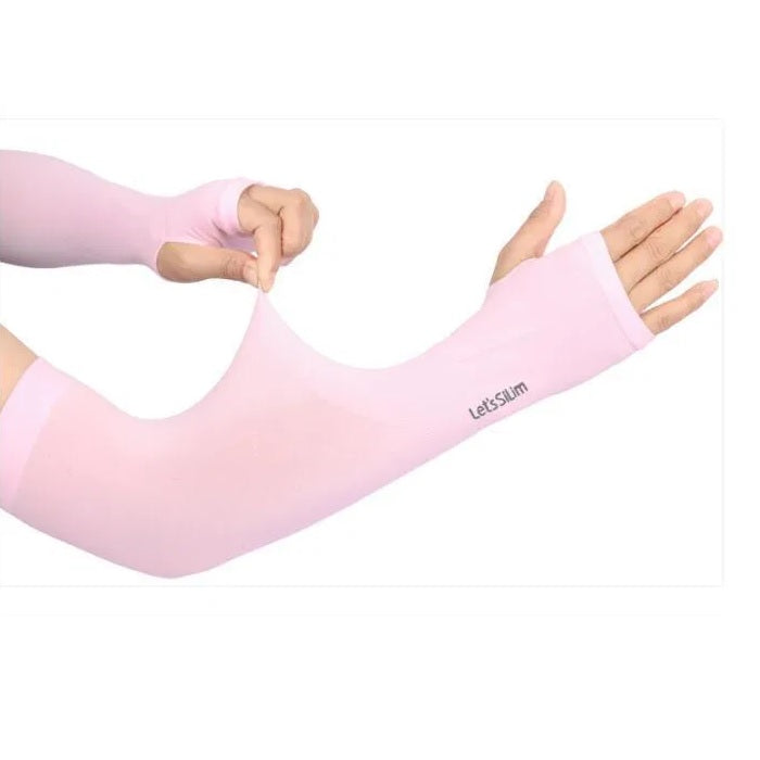 Let's slim Hand Cover Cool Arm Sleeves - UV Protection & Breathable Sports Wear (Pack of 1 Pair)