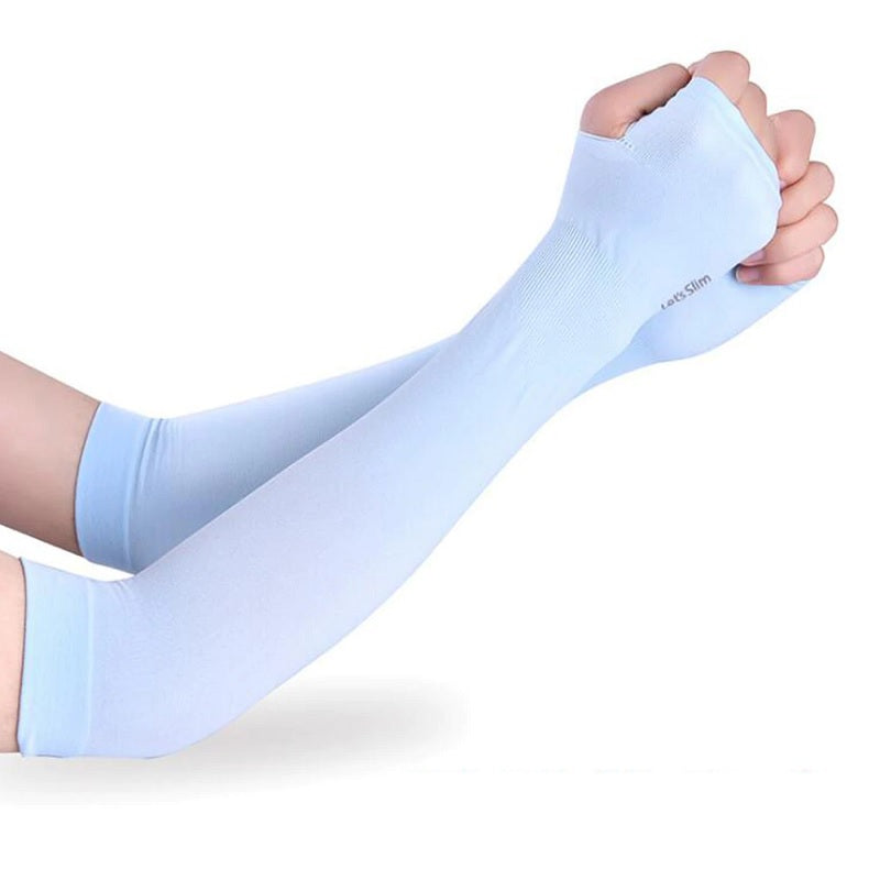 Let's slim Hand Cover Cool Arm Sleeves - UV Protection & Breathable Sports Wear (Pack of 1 Pair)
