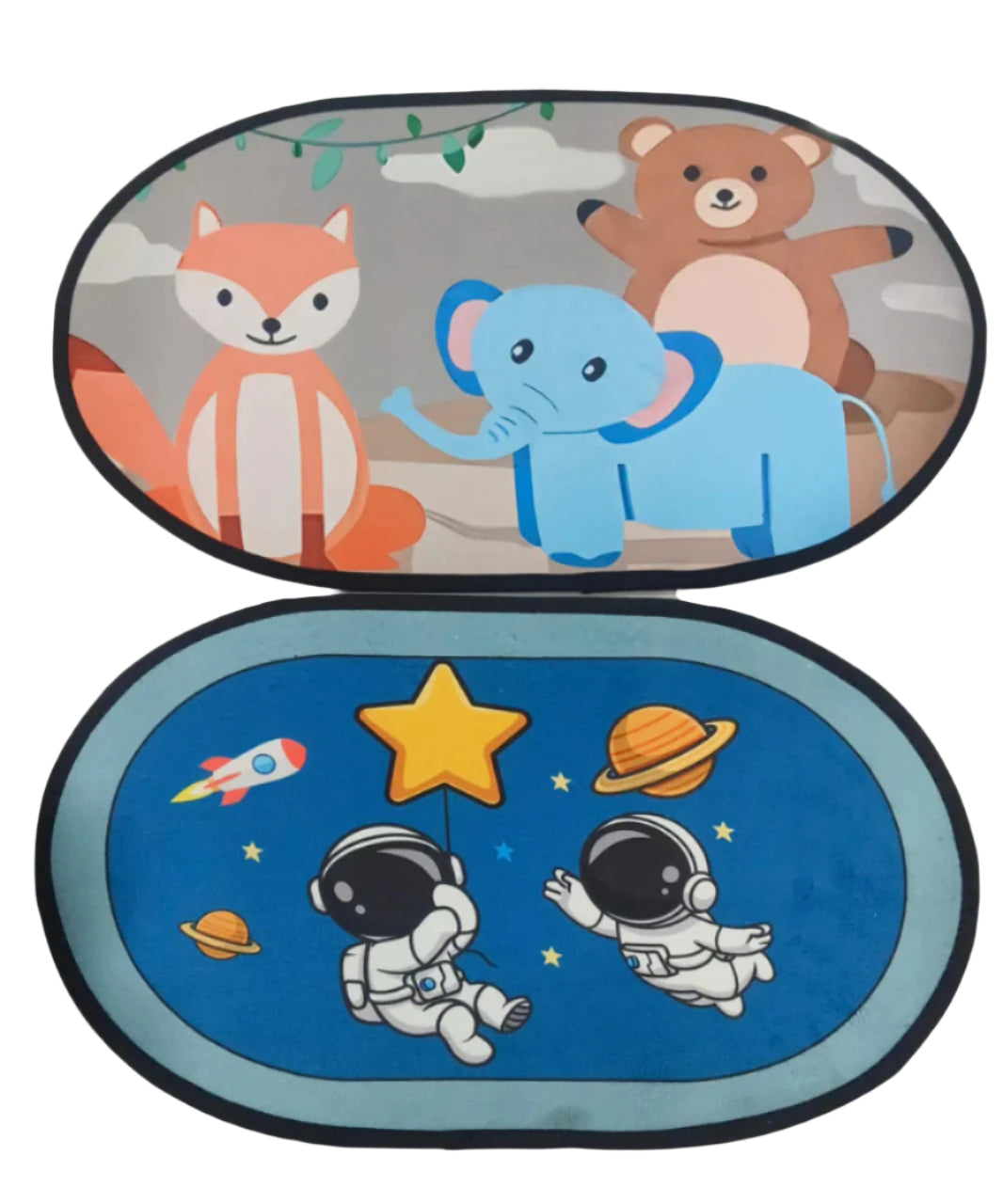 Cartoon Print Oval Mat (Random design) 60cm*35cm