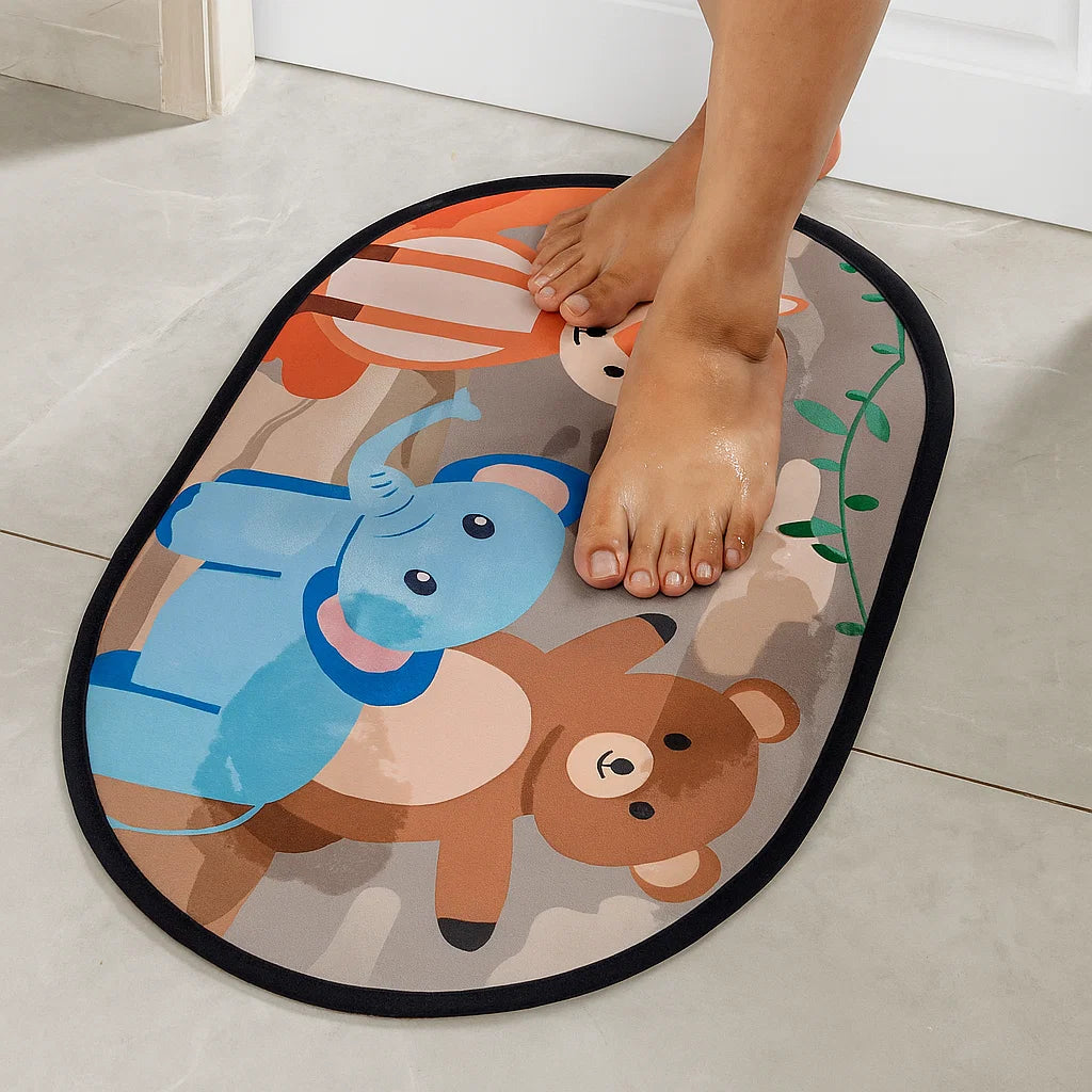 Cartoon Print Oval  Mat (Random design) 60cm*35cm