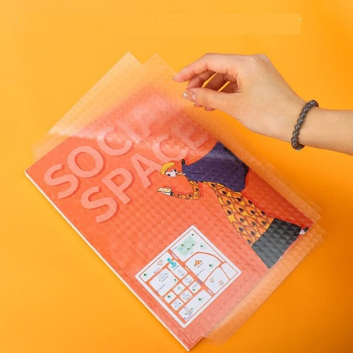 30pcs Transparent Sticker Book Covers – 3 Sizes (Small, Medium, Large) Clear Matte Finish for School & Crafts