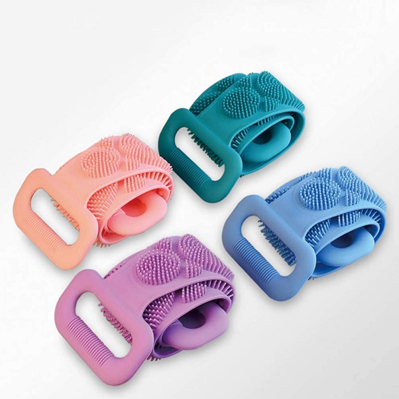 Silicone Back Scrubber – Dual-Sided Exfoliating Body Brush for Deep Cleaning & Massage, Quick-Drying Bath Scrubber (Random color-Pack of 1)
