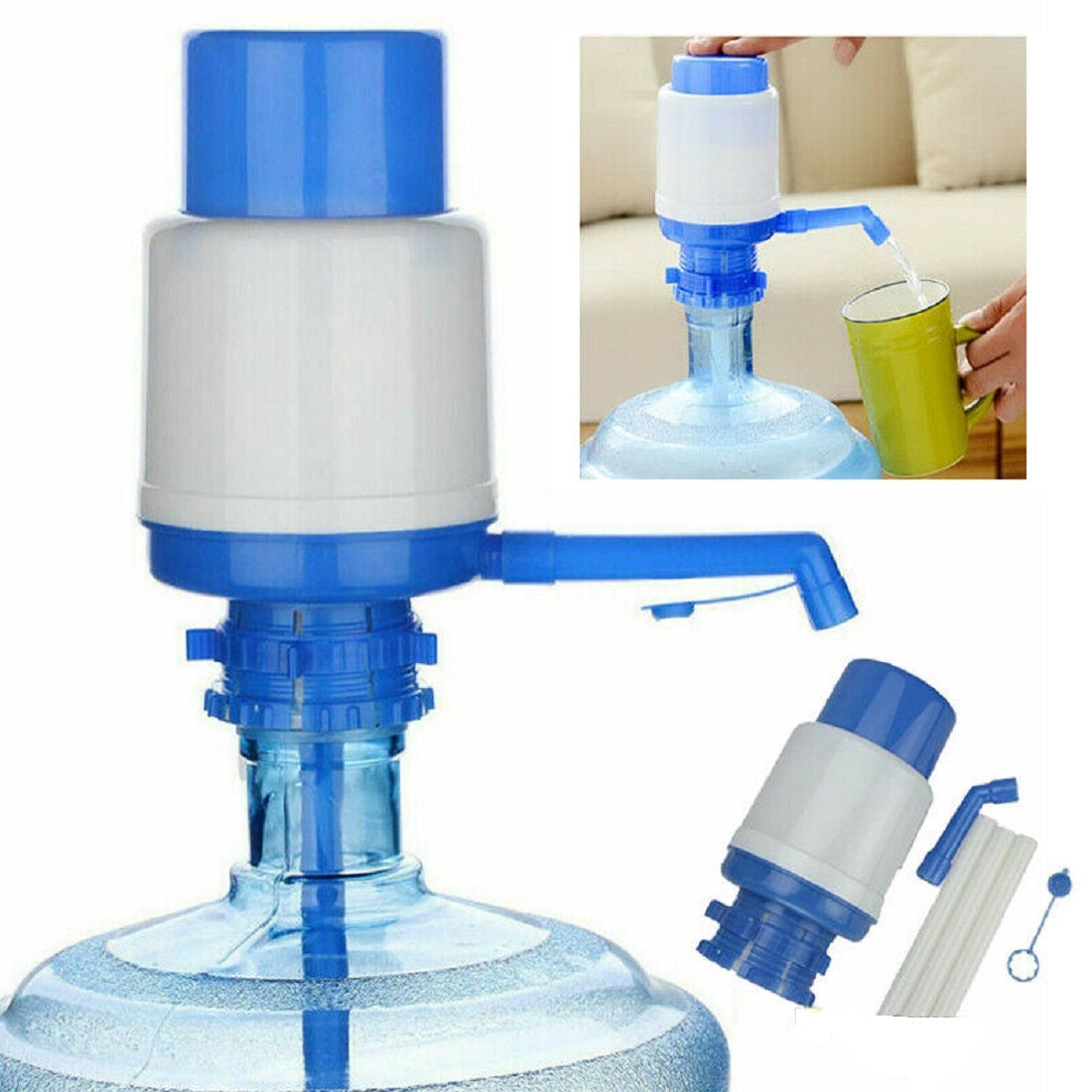 Jaldhara Manual Water Pump – Easy Hand Press Drinking Water Dispenser for Bottled Water (Pack of 1)