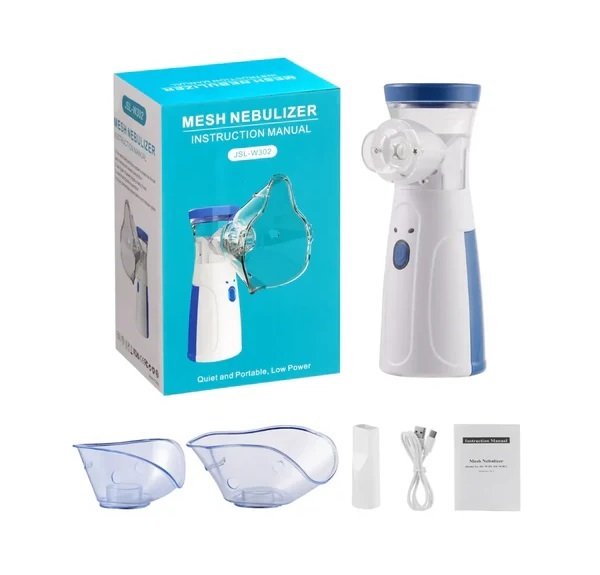 Portable Handheld Nebulizer – Ultrasonic Mist Inhaler for Respiratory Relief, Kids & Adults