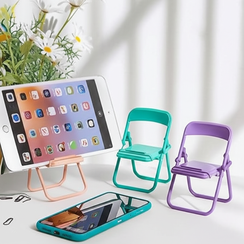 Mini Chair-Shaped Mobile Stand – Cute & Compact Phone Holder (Random color-Pack of 1)