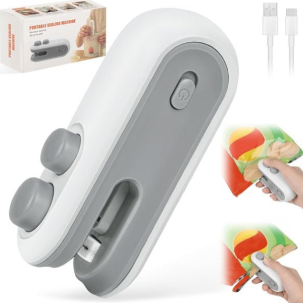 Mini Portable Sealing & Cutting Machine – Handheld Food Packet Sealer- Plastic Bag Sealer for Food