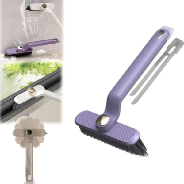 Multifunctional Rotating Brush – 2-in-1 Cleaning Tool for Kitchen, Bathroom, Floor & Home Use (Random color-Pack of 1)