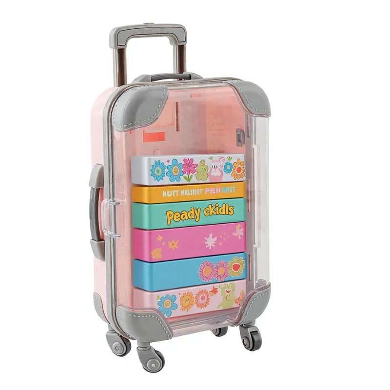 Cute Mini Suitcase Storage Box – Travel Organizer, Coin Bank & Gift Toy for Girls - Portable Cosmetic & Jewelry Holder