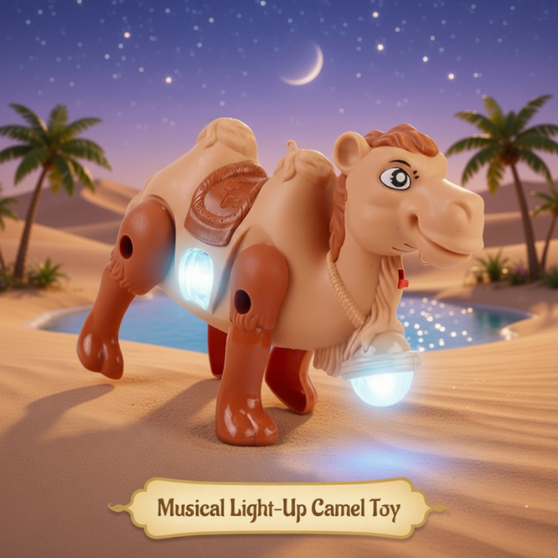 Musical Light-Up Camel Toy – Battery Operated Animal Toy with LED Lights for Kids