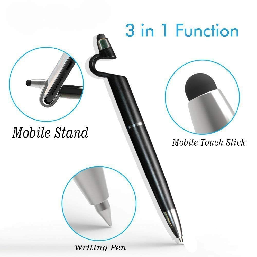 3 in 1 Ballpoint Function Stylus Pen with Mobile Stand Holder