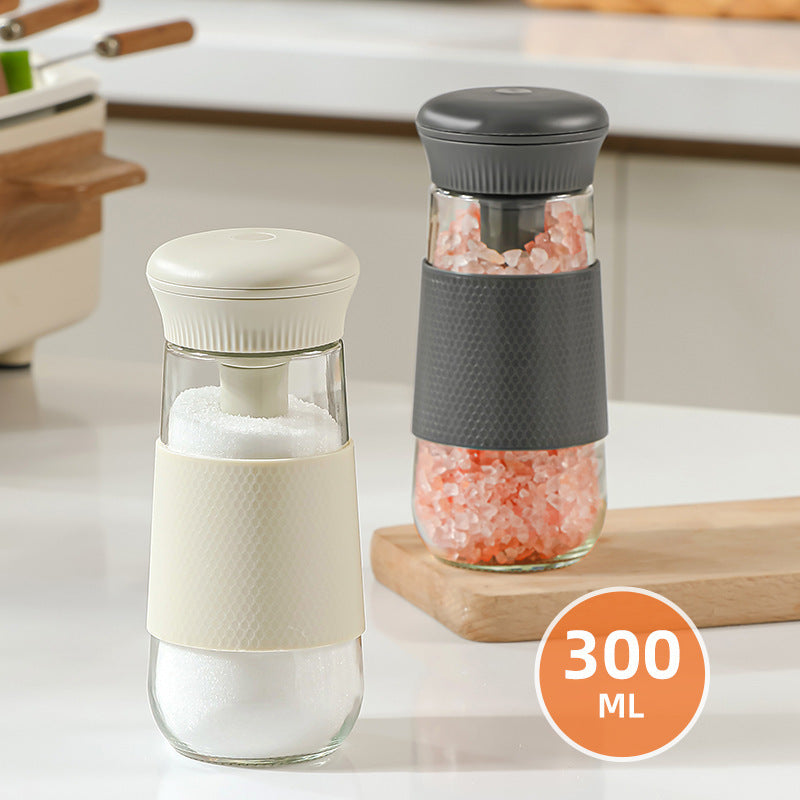Glass Salt Sprinkler Jar – Spice Shaker Bottle for Salt, Pepper & Masalas (Pack of 1)