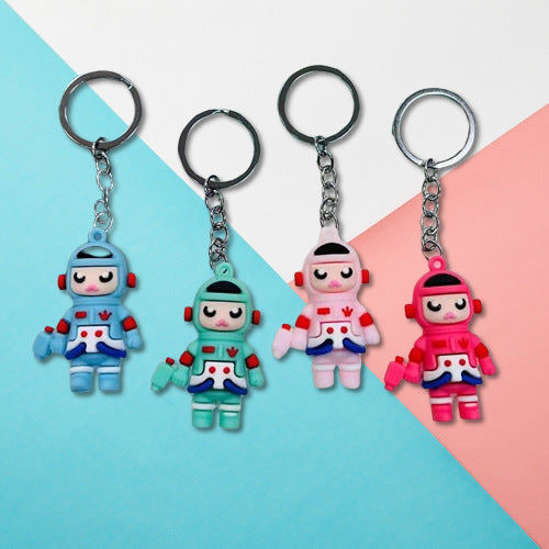 Astronaut Soft Rubber Keychain – Fun Space Accessory for Keys & Bags ( Pack of 1 )