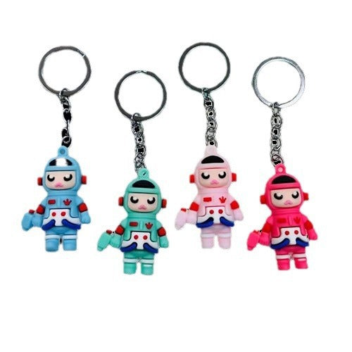 Astronaut Soft Rubber Keychain – Fun Space Accessory for Keys & Bags ( Pack of 1 )
