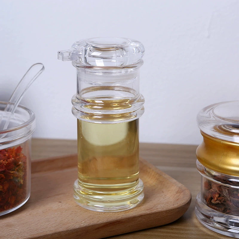 150ml Acrylic Oil & Vinegar Dispenser Pot – Transparent Kitchen Seasoning Container