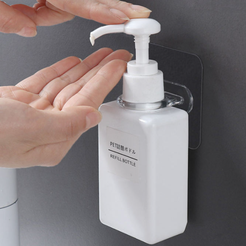 Non-Trace Round Shape Washing Bottle Holder – Multipurpose Wall-Mounted Bathroom Hanging Hook (No Drilling)(Pack of 5)