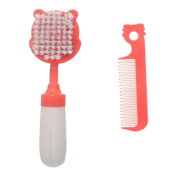 Panda Design Plastic Comb with Brush – Hair Care & Styling Tool (Random color- Pack of 1)