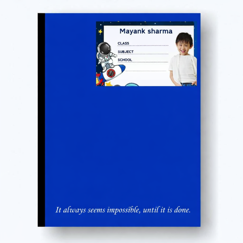 Personalised Space Astronaut Name Stickers for School Notebooks – Pack of 24