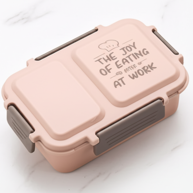 Snack Pack 2-Compartment Lunch Box – Portable Food Container for Snacks & Meals (Pack of 1)