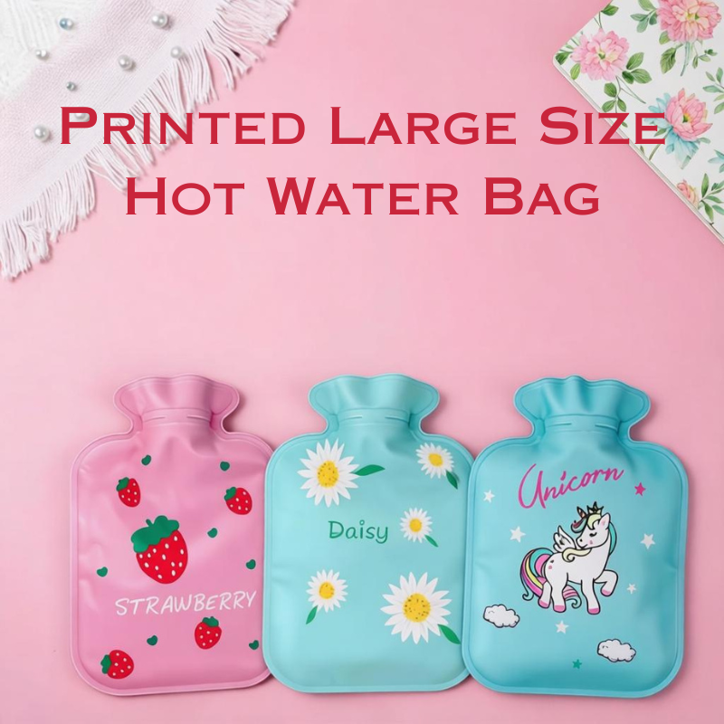 Printed Large Size Hot Water Bag – Reusable Heat Therapy Bag for Pain Relief & Warmth