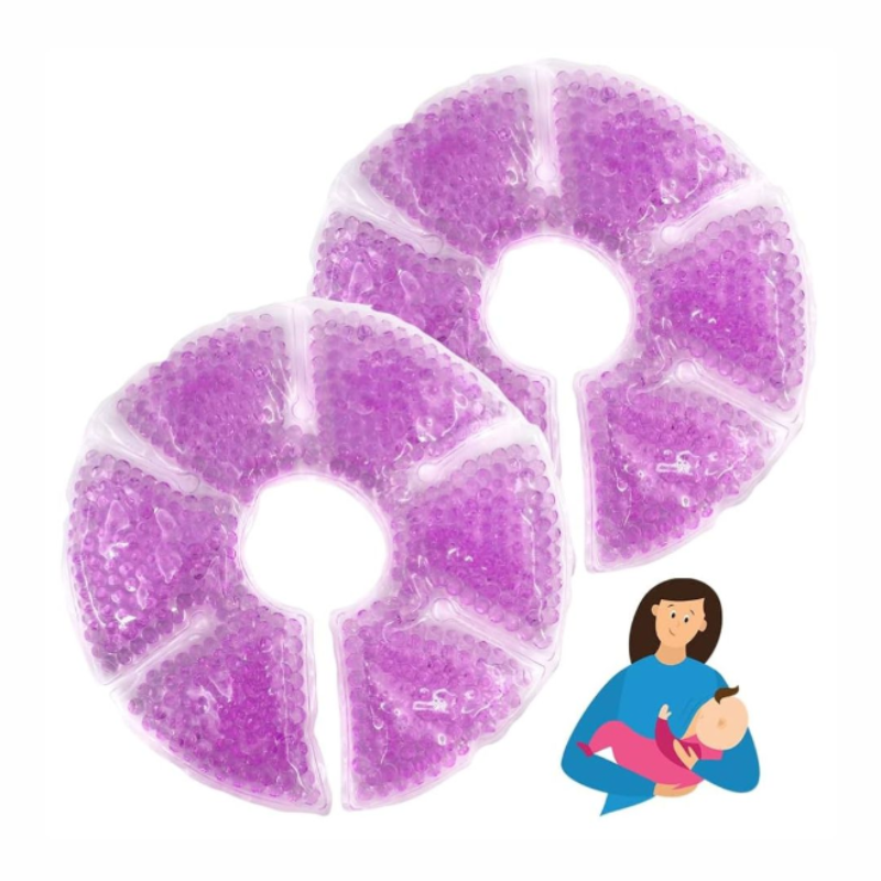 Breast Therapy Pads – Hot & Cold Breastfeeding Gel Pads - Reusable Ice Pack (Random Color) (Pack of 2 Pcs)