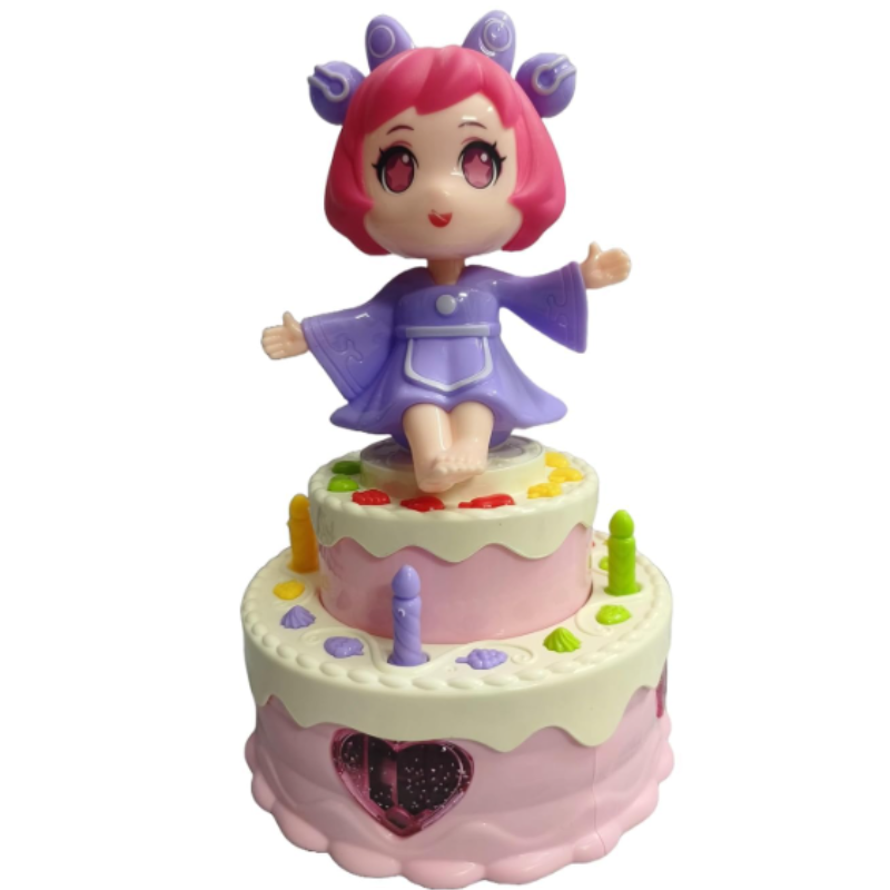 Rotate Cake Girl Electric Toy with Lights & Music – Dancing Musical Toy for Kids