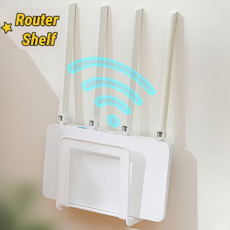 Home Router Storage Box – Wall Mounted Organizer Rack for Wireless WiFi, TV Set-Top Box & Living Room Essentials(Pack of 1)