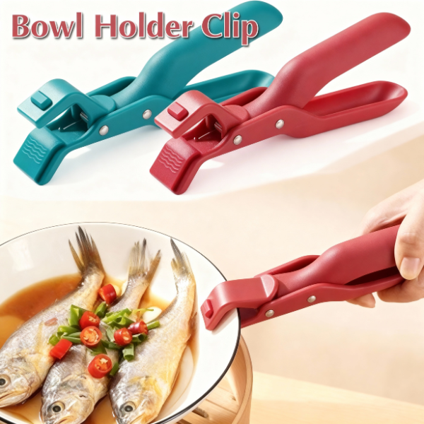 Multi-Function Anti-Scald Bowl Holder Clip – Safe Heat Resistant Kitchen Tool (Random color-Pack of 1)