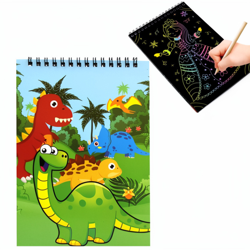 Scratch Art Notebook for Kids | Magic Rainbow Scratch Drawing Book | DIY Creative Art Pad (Random Theme-Pack of 1)