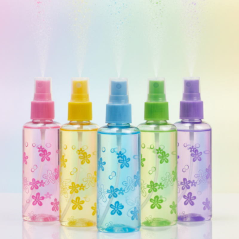 100 ML Plastic Refillable Fine Mist Spray Bottle – Leak-Proof, Portable & Reusable Spray Container(Random color-Pack of 1)