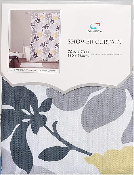 Printed Shower Curtain Random Designs – 180x180 cm