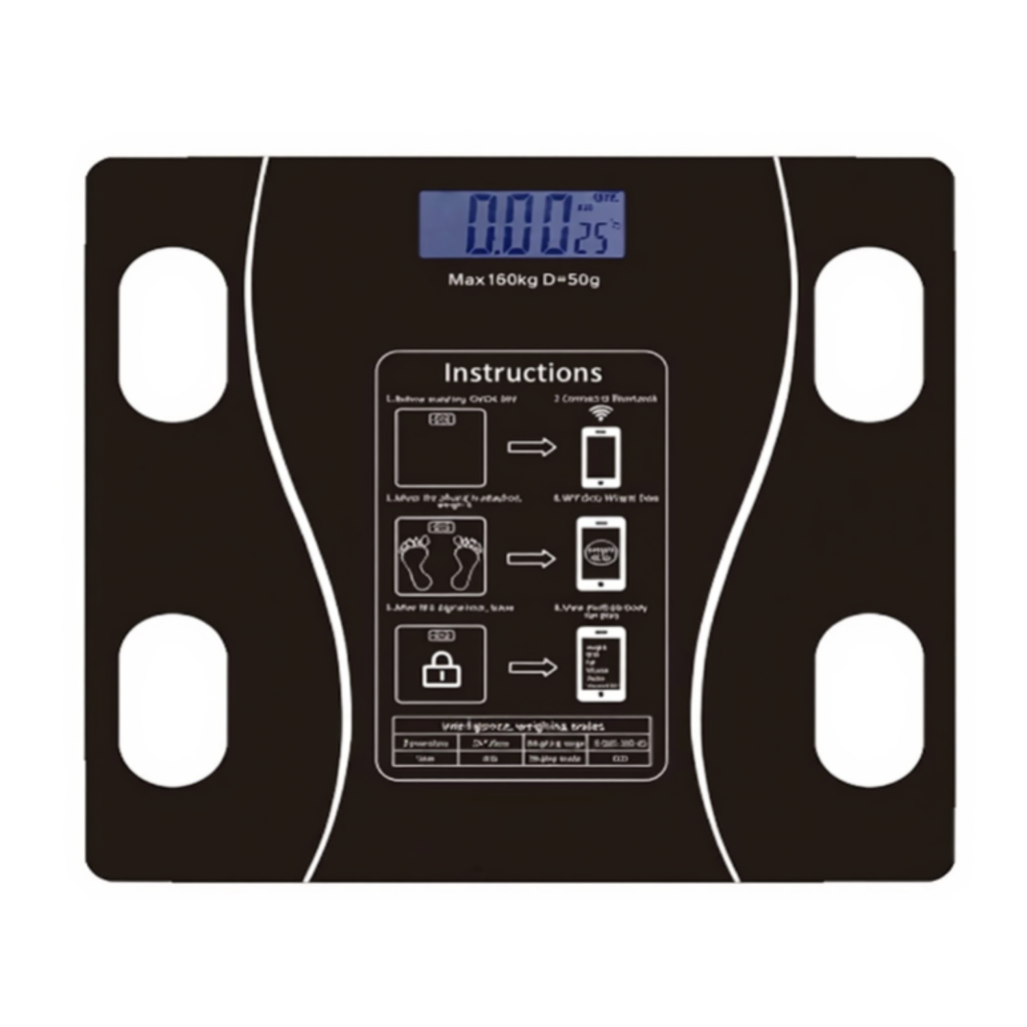 Smart Digital Body Weight Weighing Scale with Bluetooth, BMI & Fat Analyzer – Wireless Fitness Scale with LCD Display