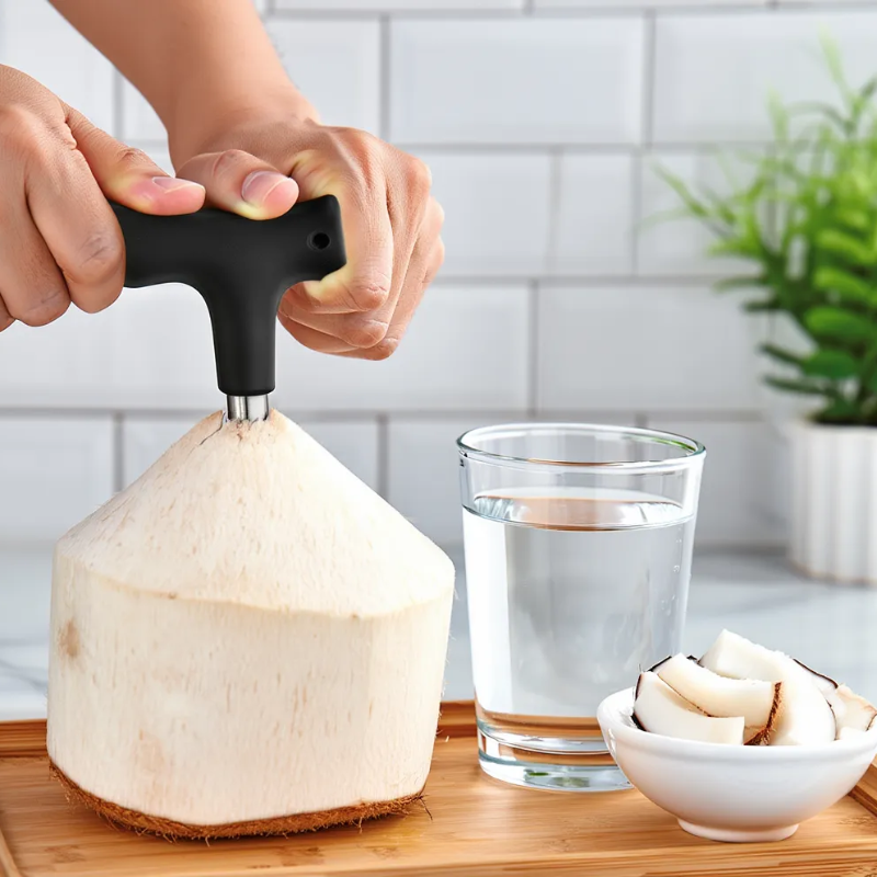 Anjani Coconut Opener Tool – Durable Stainless Steel Opener for Tender Coconuts (Pack of 1)
