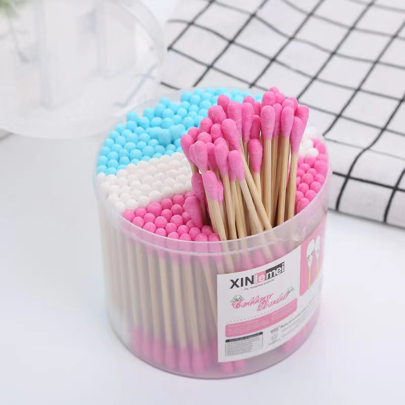 Double-Headed Cotton Swabs(200 pcs) – Soft & Hygienic Cotton Ear Buds for Personal Care, Makeup & Cleaning Use