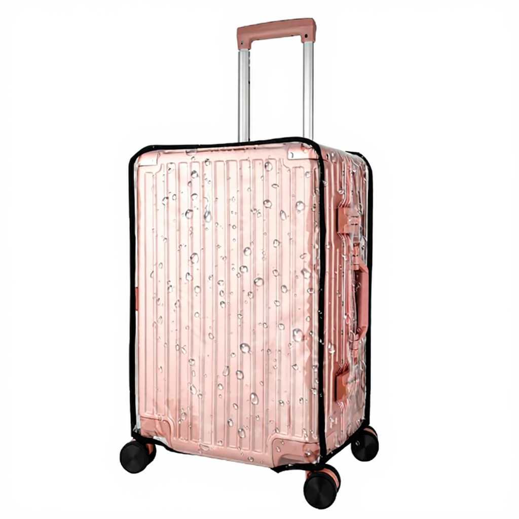 Transparent Luggage Trolley Waterproof Cover – Dustproof & Scratch-Resistant Suitcase Protector (Random Size)