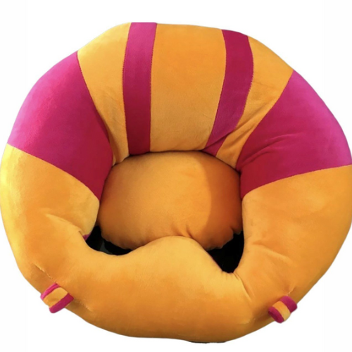 Soft Plush Baby Sitting Chair Skin – Safety Seat Sofa Cover for Kids(6-36 Months) (Without Cotton Filling-Random Colors)