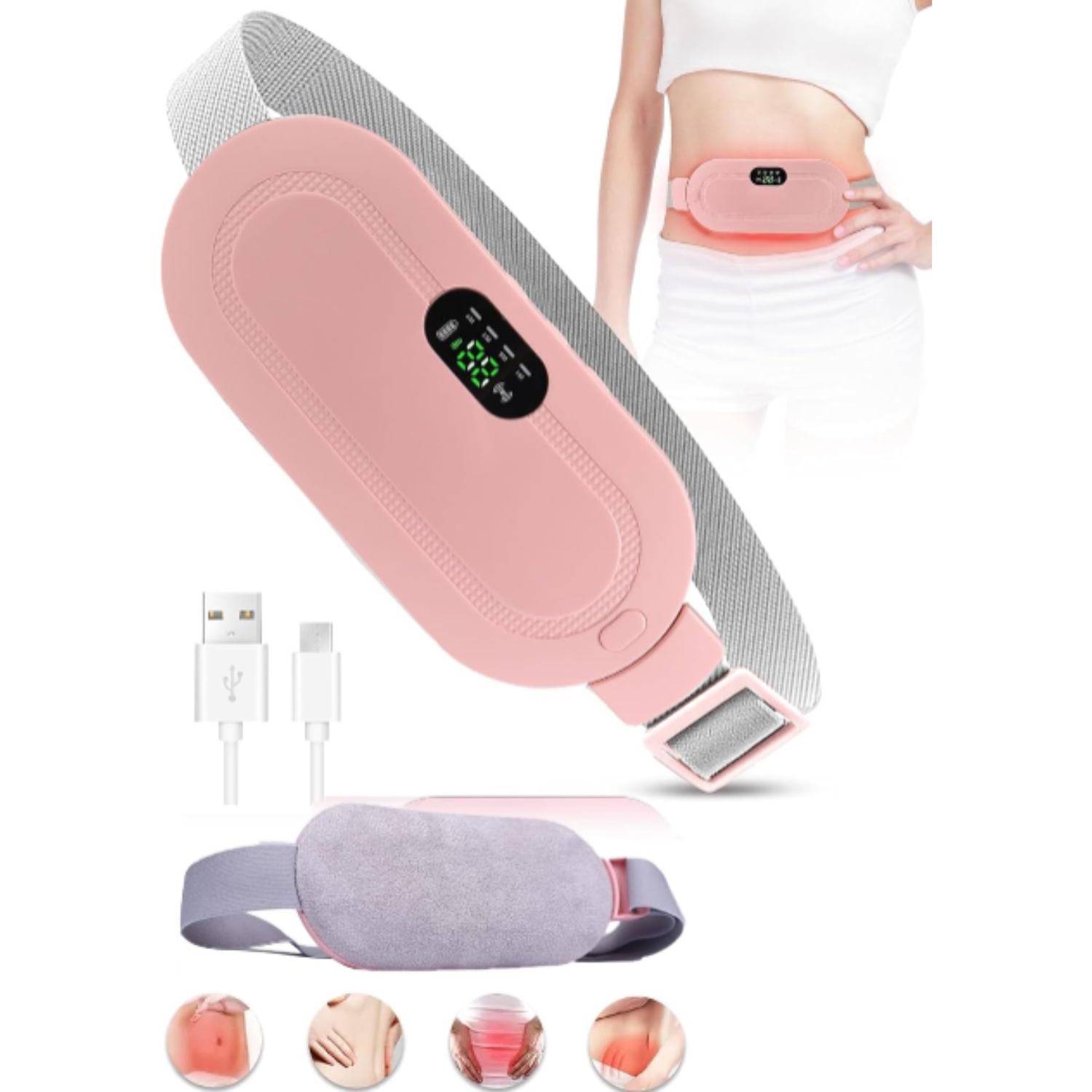 Period Cramp Relief Massager With Heating Pad For Back Pain Cramp free- Period Cramp Relief Heater & Massager
