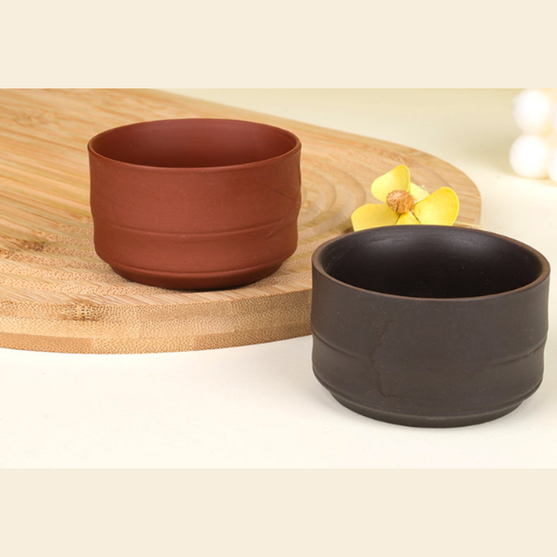 Bamboo Clay Ceramic Cup – Eco-Friendly Handmade Mug for Tea, Coffee & Beverages