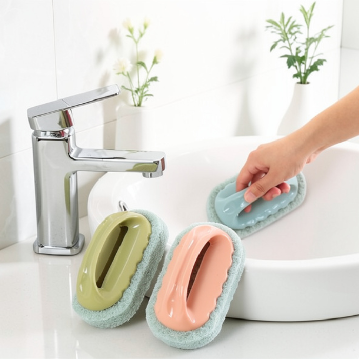 Tiles & Glass Multipurpose Cleaning Brush – Bathroom, Kitchen & Window Scrub Brush (Random Color- Pack of 2)