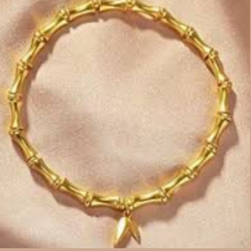 Bamboo Joint Bracelet – Natural Wooden Adjustable Beaded Bracelet for Men & Women