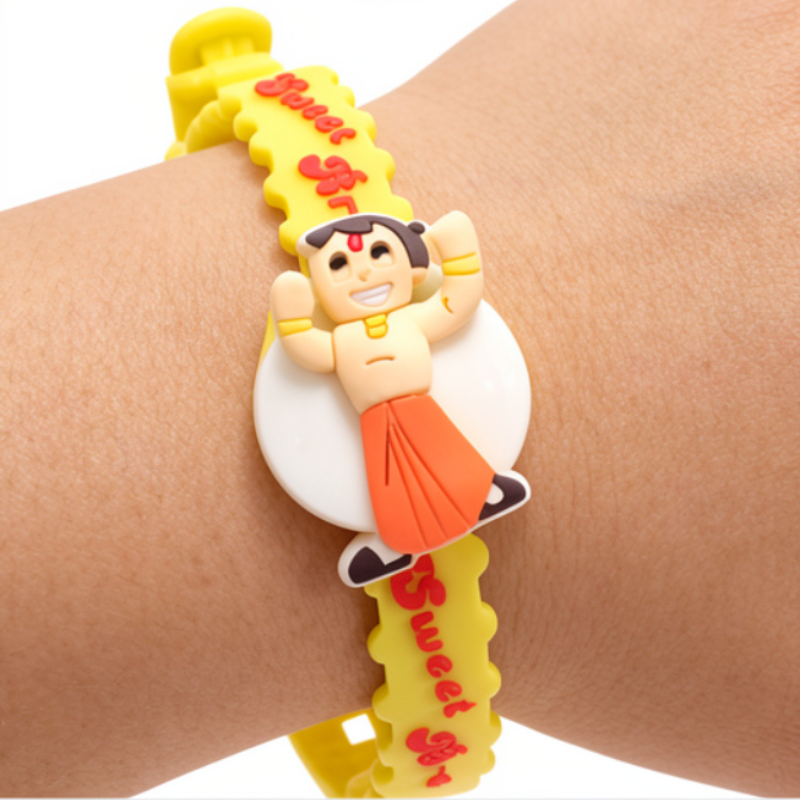 Cartoon Character Kids Bracelet with Lights – LED Flashing Wristband Toy for Boys & Girls (Random Cartoon-Pack of 1)