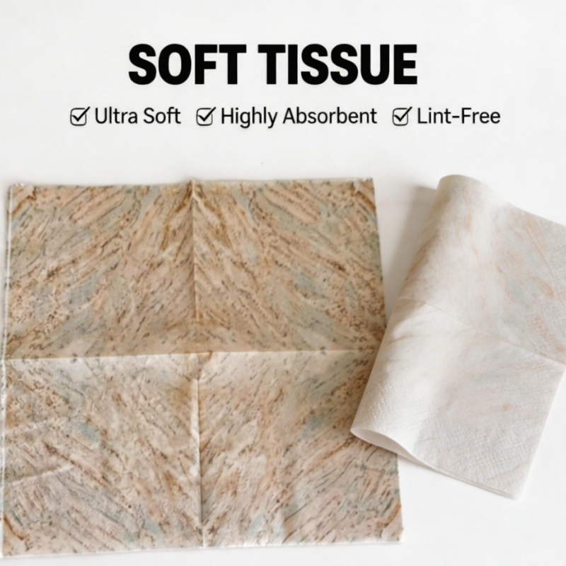 20 Pcs Printed Tissue Paper | Decorative Napkins for Party & Kitchen Use | Soft Disposable Paper Napkins (Random Prints)