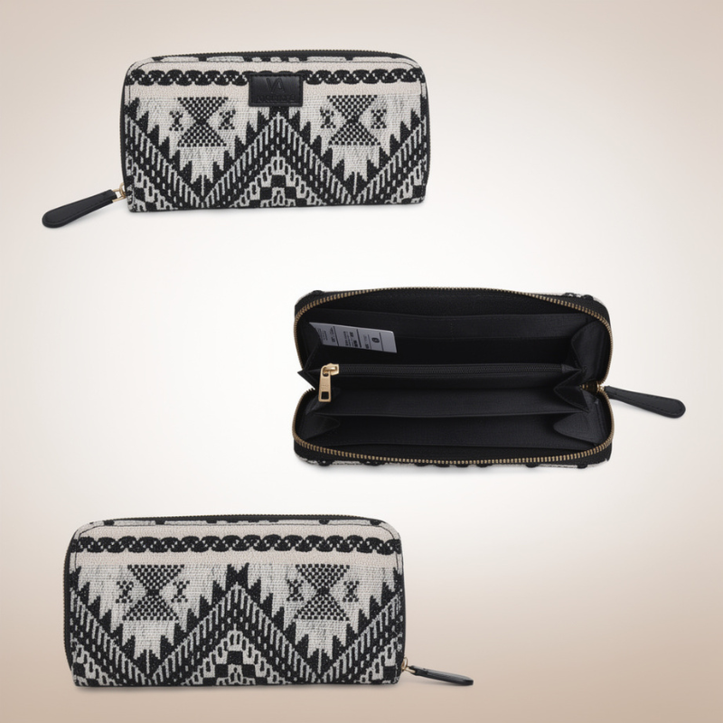 Ladies Cotton Harmony Wallet – Fashionable & Lightweight Everyday Purse (Random Design-Pack of 1)