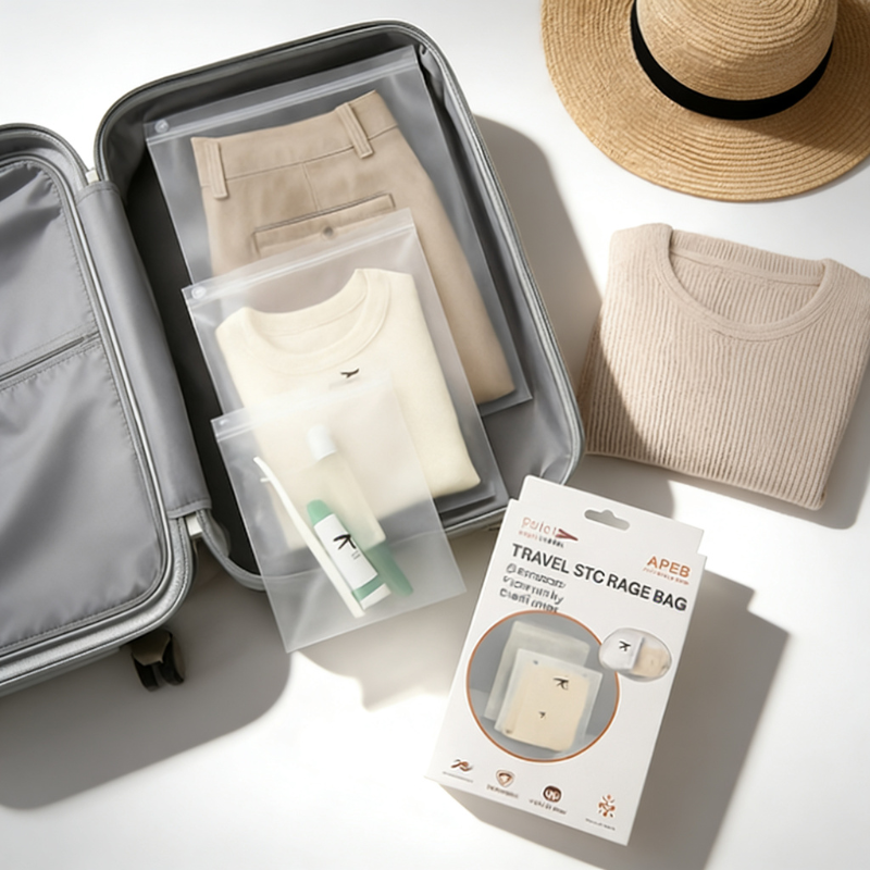 Yumo 6-Piece Travel Storage Bag Set – Lightweight Zipper Packing Organizers for Clothes, Accessories & Luggage | Multi-Size Travel Pouches (S, M×2, L×2, XL)