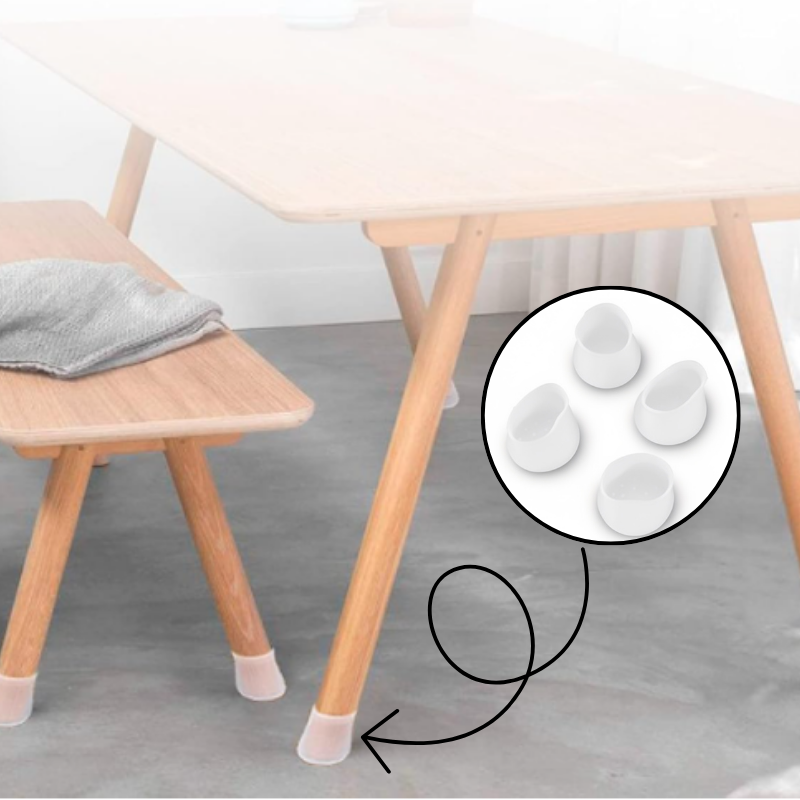 4 Pcs Anti-Slip Silicone Chair Leg Covers – Floor Protectors for Furniture | Noise-Reducing Table & Chair Leg Caps